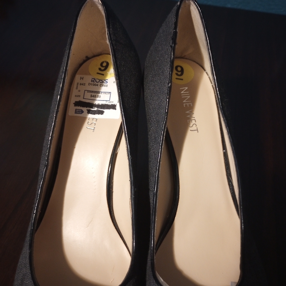Nine West WOS 4"Heels Pumps WISE UP 2 sz 9M Gray Tweed Slip-On Classy Work Dress - Picture 10 of 14